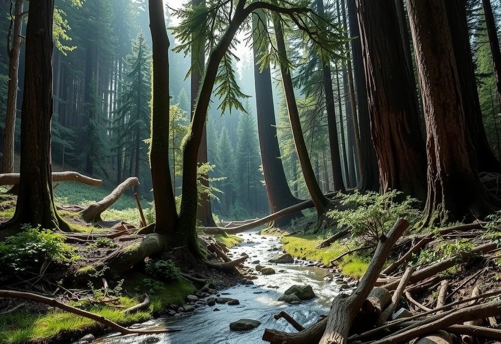 Strong natural elements, forest, symbolizing men's health